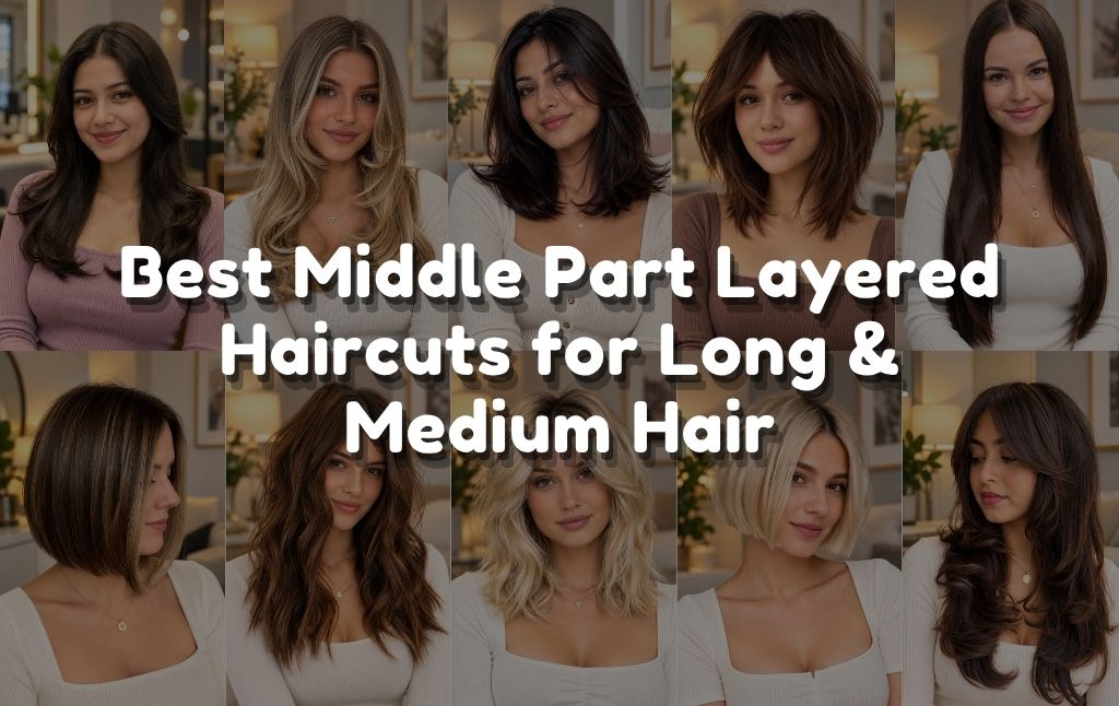 Best Middle Part Layered Haircuts for Long & Medium Hair